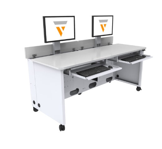 Elevation Computer Desk for 2 Persons, Enclosed