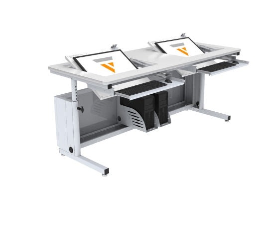 Revolution Computer Table for 2 Persons, Height Adjustable