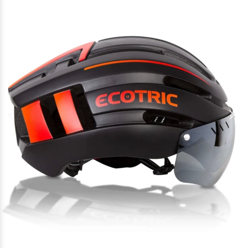 Ecotric magnetically attracted silver-plated goggles helmet