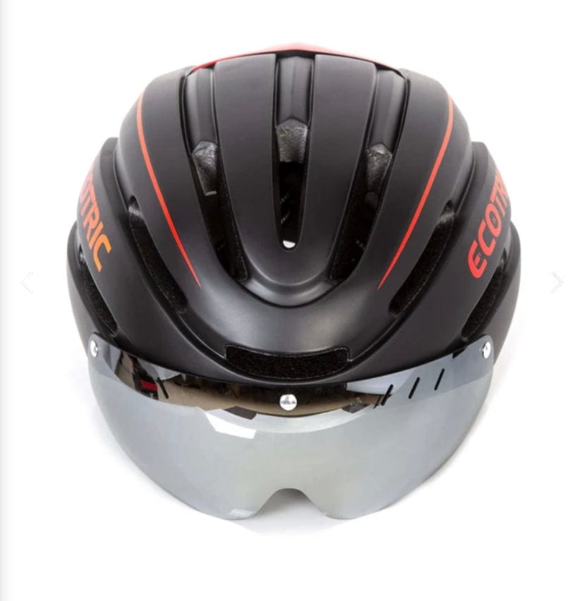 Ecotric magnetically attracted silver-plated goggles helmet