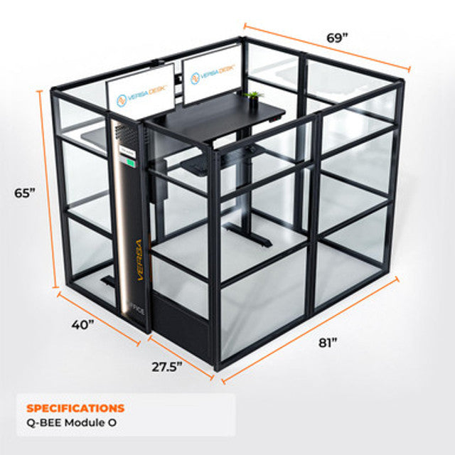 Q-Bee Cube O -Glass Office Cubicle with Door