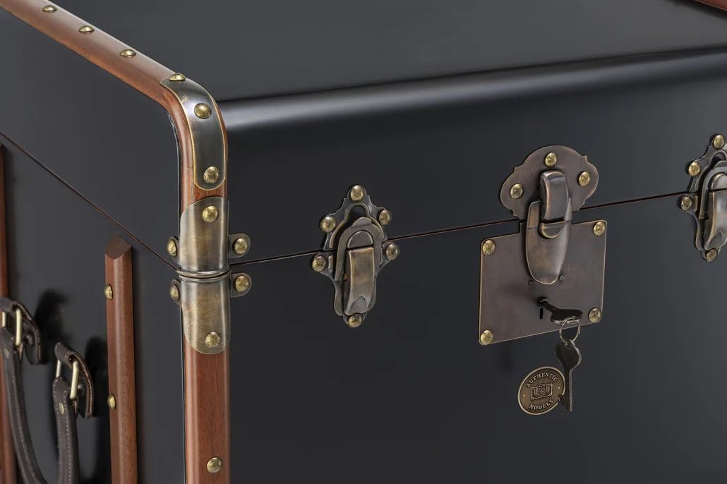 Stateroom End Table Chest by Authentic Models, Black