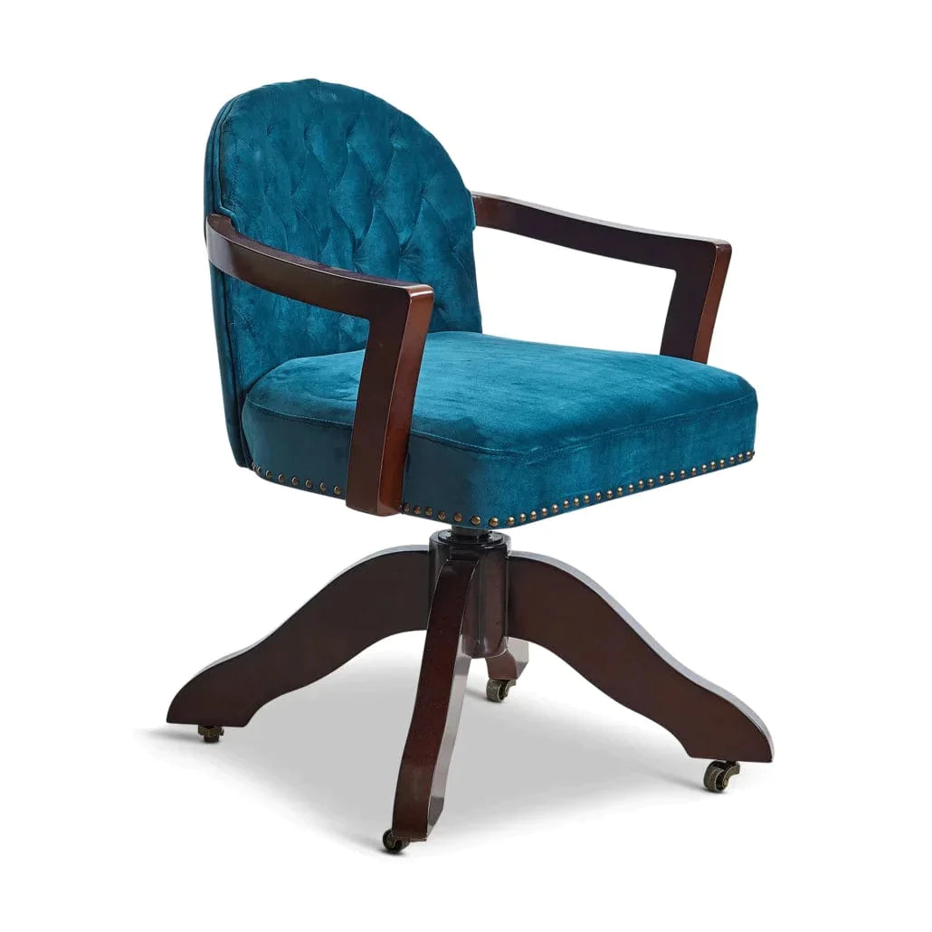 Authentic Models Senator Desk Chair, Teal