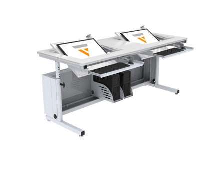 Revolution Computer Table for 2 Persons, Height Adjustable