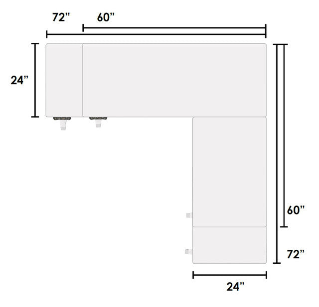 PowerLift L-Shaped Standing Desk