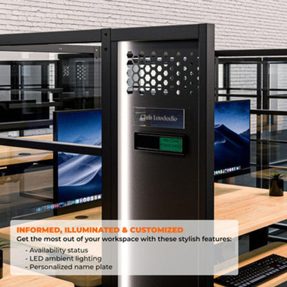 WorkNest® Cube O - Modern Glass Cubicle w/ Door