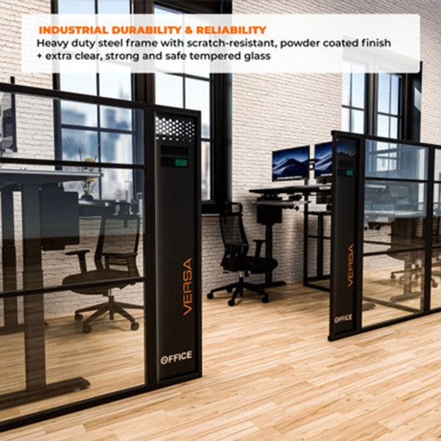 WorkNest® Cube O - Modern Glass Cubicle w/ Door