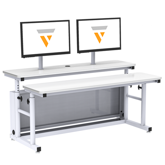 Split Level Adjustable Computer Table