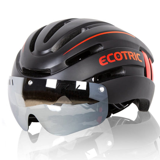 Ecotric magnetically attracted silver-plated goggles helmet