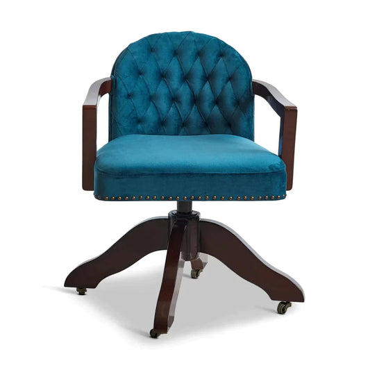 Authentic Models Senator Desk Chair, Teal